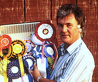Eric with bird ribbons